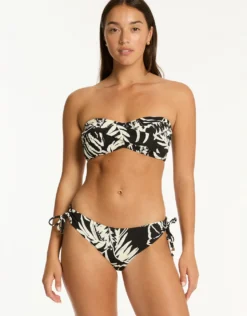 Jungle Book Twist Bandeau Bikini Top - Black