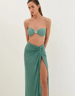 Karen Midi Skirt - Seaglass