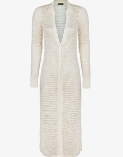 Knit Long Shirt Cover Up - Off White