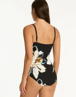 La Luna Twist Bandeau Swimsuit - Black