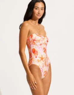 La Mer Twist Bandeau Swimsuit - White