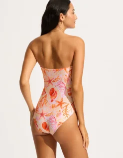 La Mer Twist Bandeau Swimsuit - White