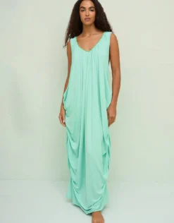 Lee Draped Dress - Aqua