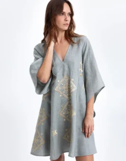 Lefkada Kaftan - Stone and Gold