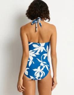 Leilana Twist Front Halter Multifit Swimsuit - Arctic