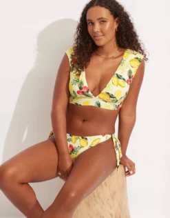 Lemoncello Cap Sleeve Bikini Top - Lemoncello
