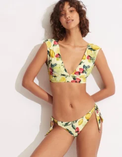 Lemoncello Cap Sleeve Bikini Top - Lemoncello
