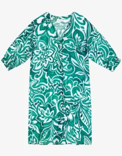 Lidiana Midi Beach Shirt - Green