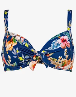 Lush Delight Underwired Bikini Top - Hibiscus Indigo