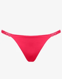 Macrame Love Bikini Pant - Luscious Red
