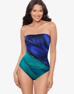 Maldiva Avanti Bandeau Swimsuit - Blue Multi