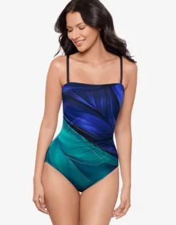 Maldiva Avanti Bandeau Swimsuit - Blue Multi