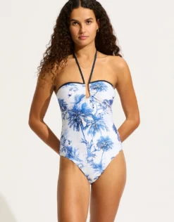 Marbella Trim Front Swimsuit - White