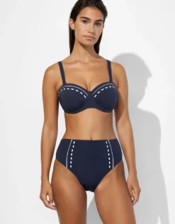 Marine Mindset High Waist Bikini Pant - Skipper Blue