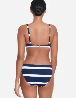 Mariner Stripe Ring Hipster Bikini Pant - Navy and White