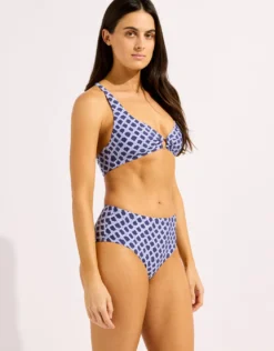 Marseille High Waisted Bikini Pant - Blue Indigo