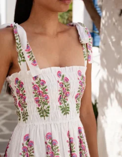 Martina Dress - Schiffly Folk Buta