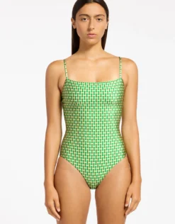 Mattala Geo Minimal Tank Swimsuit - Flora