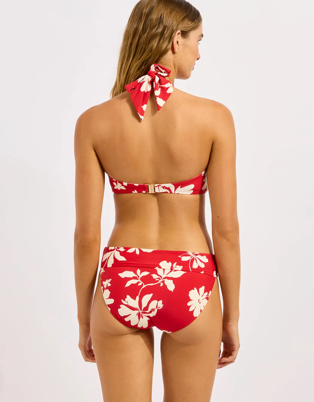 Mayflower Halter Bandeau Bikini Top - Cosmo Red