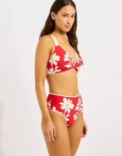 Mayflower High Waisted Bikini Pant - Cosmo Red