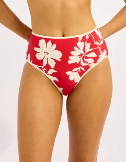 Mayflower High Waisted Bikini Pant - Cosmo Red