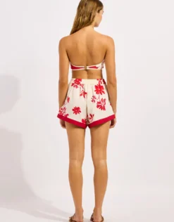 Mayflower Tailored Short - Ecru and Cosmo