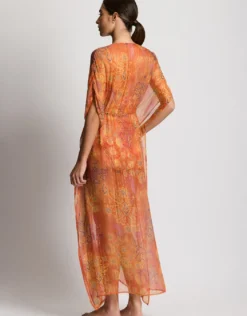 Medallion Shimmer Midi Kaftan Cover Up - Multi