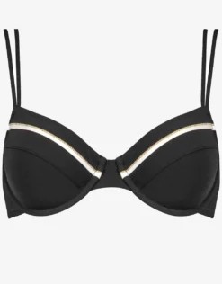 Metrics Underwired Bikini Top - Black White and Gold