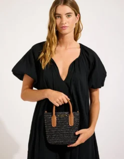 Micro Tote Bag - Black