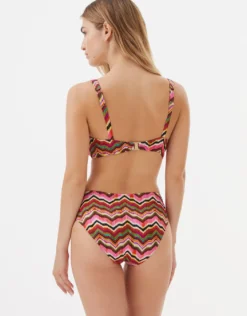 Miranda Plunge Bikini Top - Multi