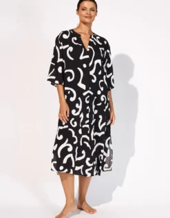 Monochroma Dress - Black and Tofu