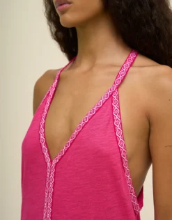 Monochromatic Pima Sundress - Fuchsia