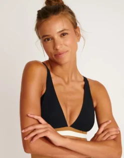 Montecito Dino Bikini Top - Black