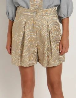 New Triangle Shorts - Light Grey and Gold