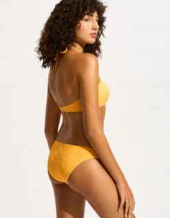 Oasis Diamond Wire Bandeau Bikini Top - Butter