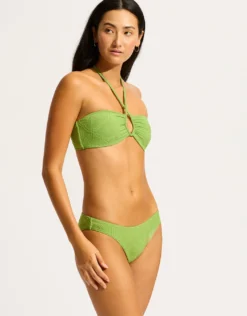 Oasis Diamond Wire Bandeau Bikini Top - Sage