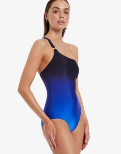 Oia Sunset One Shoulder Swimsuit - Ocean