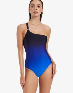 Oia Sunset One Shoulder Swimsuit - Ocean