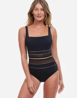 Onyx Square Neck Swimsuit - Black