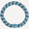 Original Hair Tie - Baby Blue Glitter Stripe
