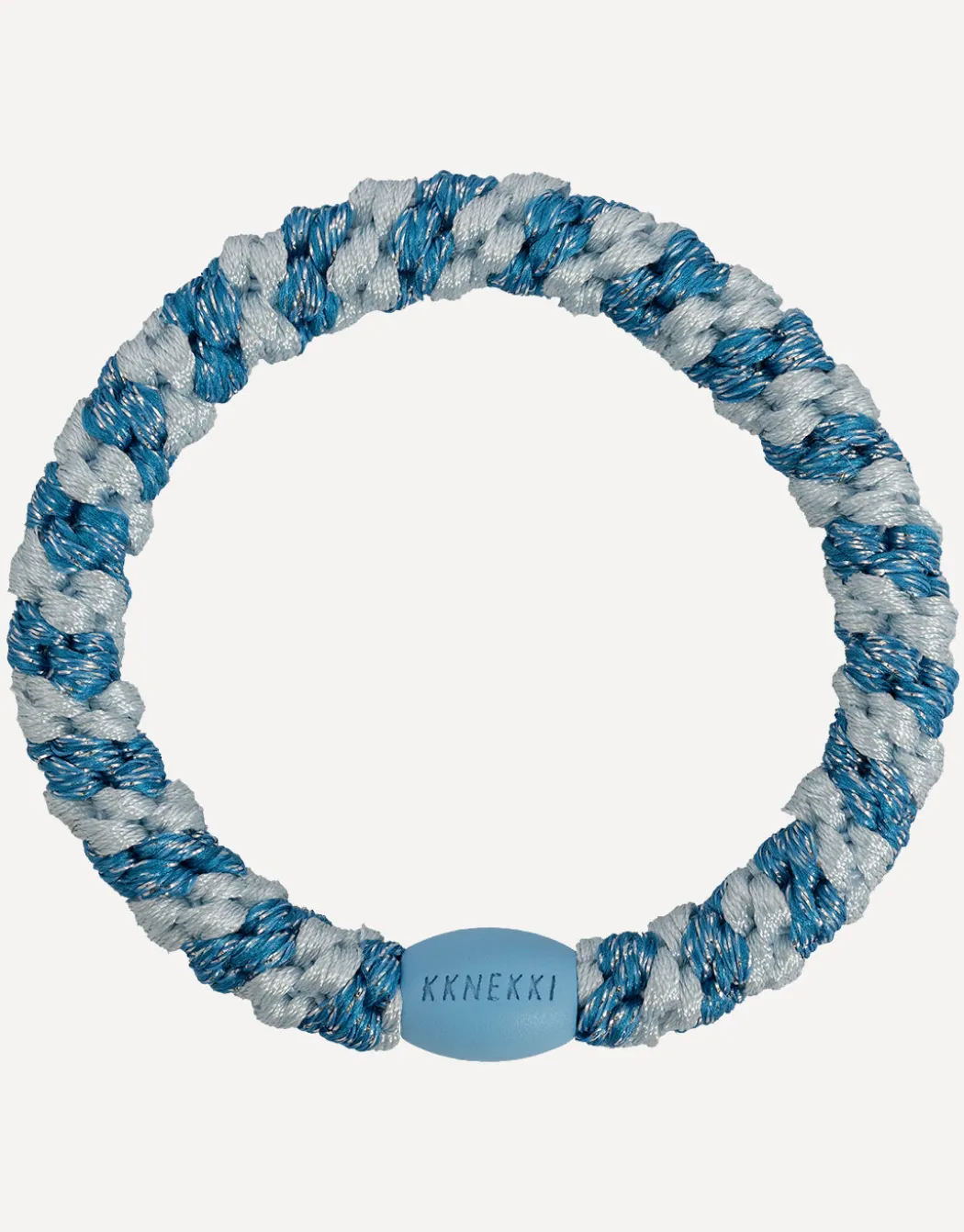 Original Hair Tie - Baby Blue Glitter Stripe