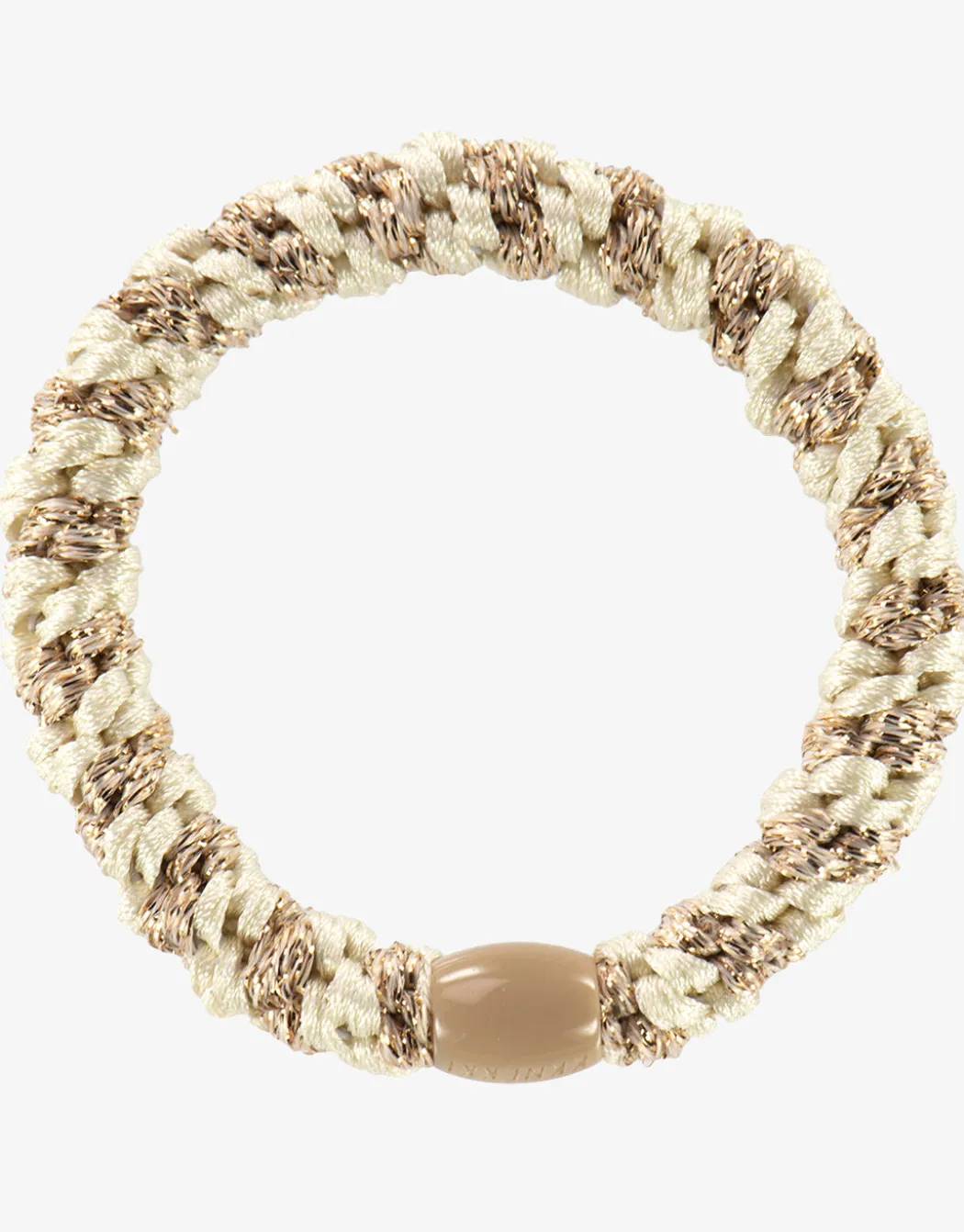 Original Hair Tie - Beige Glitter Stripe