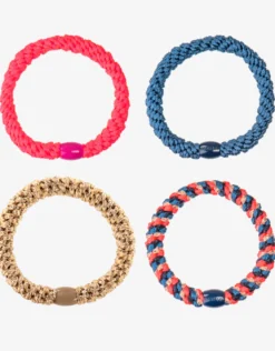 Original Hair Tie Bundle - Blue, Gold and Bright Coral