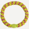Original Hair Tie - Coral Neon Yellow Stripe