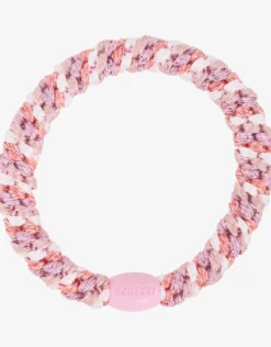Original Hair Tie - Dusty Rose Pink Glitter Stripe