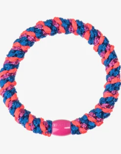 Original Hair Tie - Electric Blue and Pink Glitter