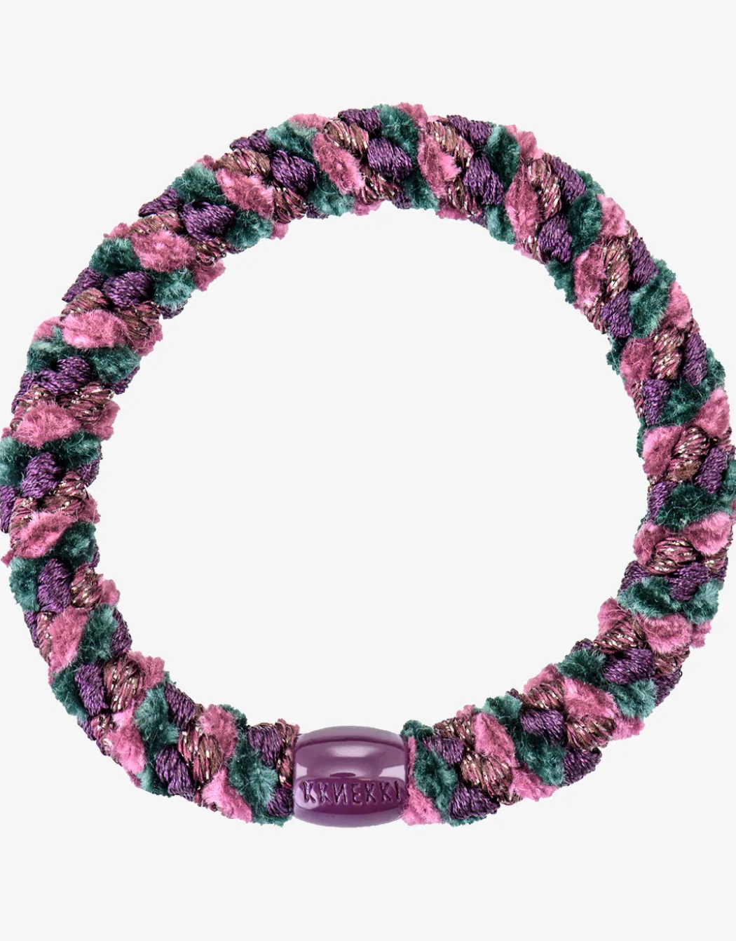 Original Hair Tie - Green and Bordeaux Stripe