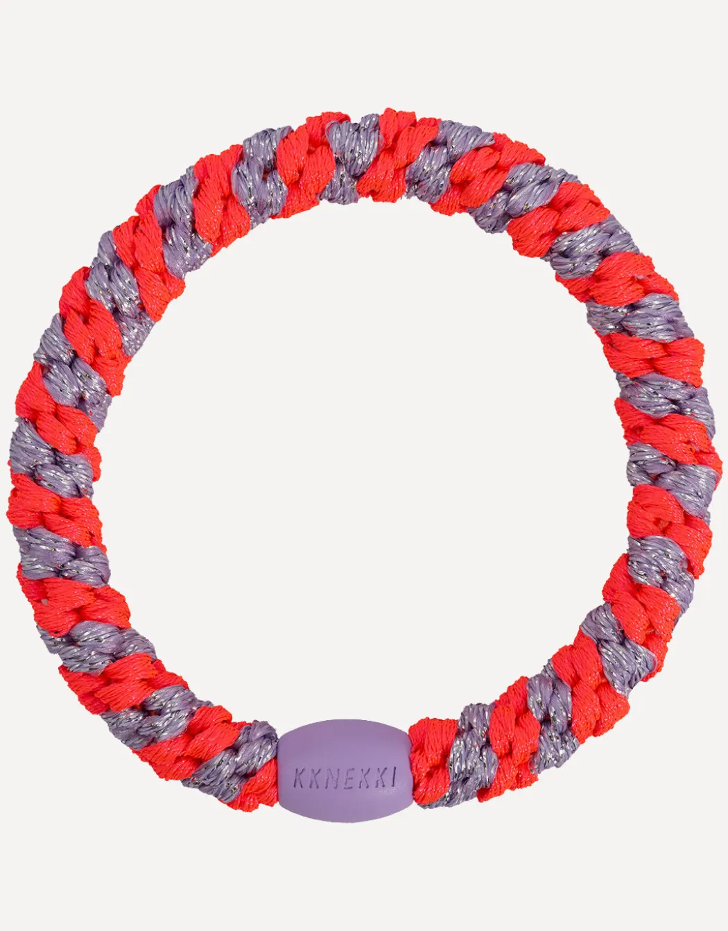Original Hair Tie - Lilac Neon Pink Stripe