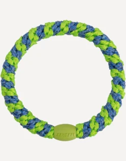 Original Hair Tie - Lime Green Ocean Glitter Stripe