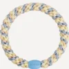 Original Hair Tie - Sea Blue Light Yellow Glitter Stripe